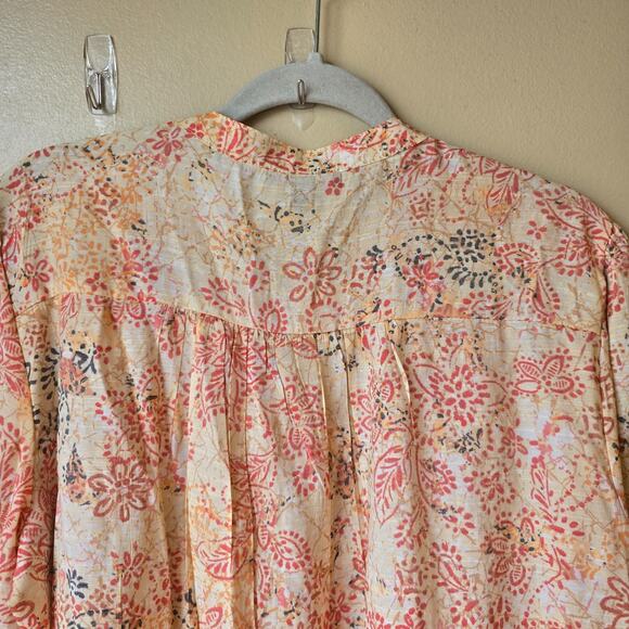 Cocomo Womens Top Size 2X Pink Floral Paisley Blouse Flowy Boho Career - Picture 6 of 8
